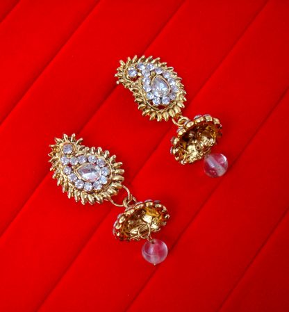PS12 Ethnic Pearls Indian Fashion Bollywood Gold Plated Earring For Woman