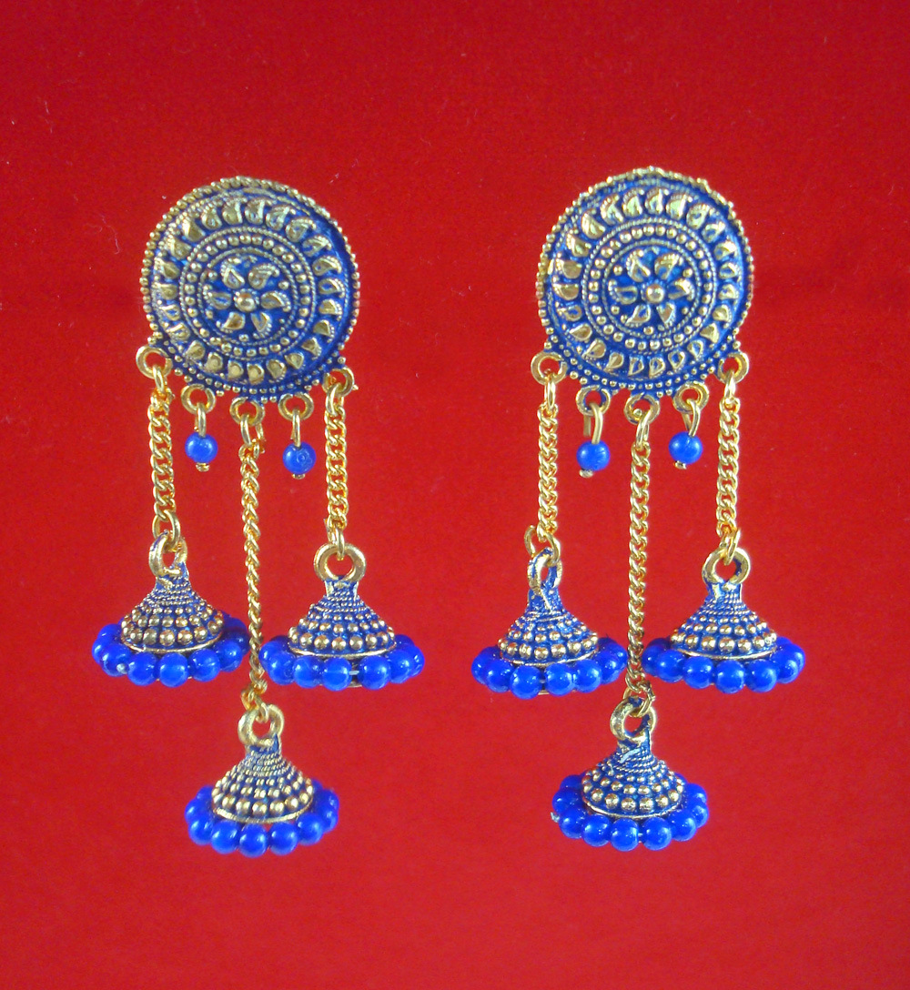 JH42Z Daphne Trendy Wedding Wear Hanging Jhumki