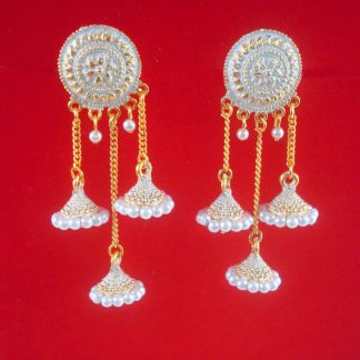 JH43W Daphne Trendy Wedding Wear Hanging Jhumki