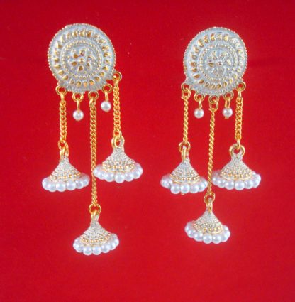 JH43W Daphne Trendy Wedding Wear Hanging Jhumki