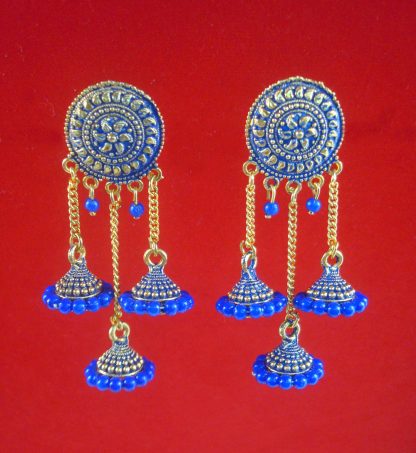 JH43Z Daphne Trendy Wedding Wear Hanging JhumkI