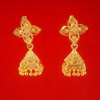 JH45 Daphne Tiny Golden Temple Style Star Jhumki For Woman