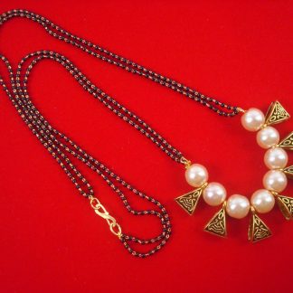 MN64 Daphne Designer Peach Pearl Mangalsutra For Woman