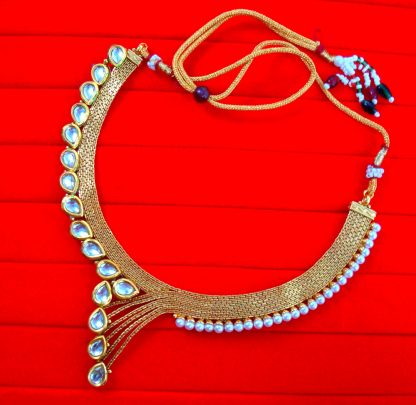 NA96 Daphne Golden Designer Wedding Wear Necklace