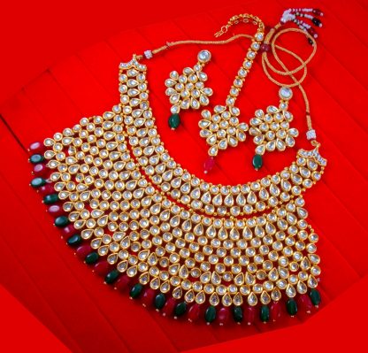 NA99 Daphne Royal Touch Premium Kundan Necklace Earring With Maang Tikka