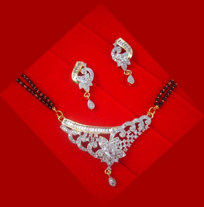 ZM29 Daphne Stunning Zircon Mangalsutra With Earring For Woman