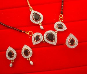 CBU70 Daphne Designer Combo Mangalsutra Earring Maang tikka Ring