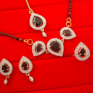 CBU70 Daphne Designer Combo Mangalsutra Earring Maang tikka Ring