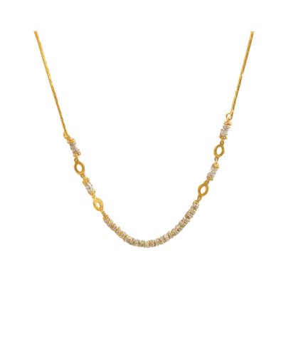 Daily Wear Light Weighted Golden Zircon Chain For Girls DC13