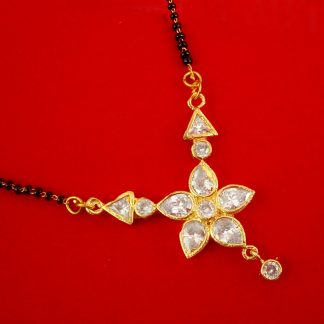 MN82 Daphne Light Weighted Golden Zircon Tiny Mangalsutra For Newly Brides