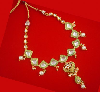 NH15 Daphne Attractive Designer Mint Green Shade Necklace Set