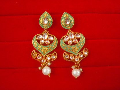 NH15E Daphne Attractive Designer Mint Green Shade Earring For Woman
