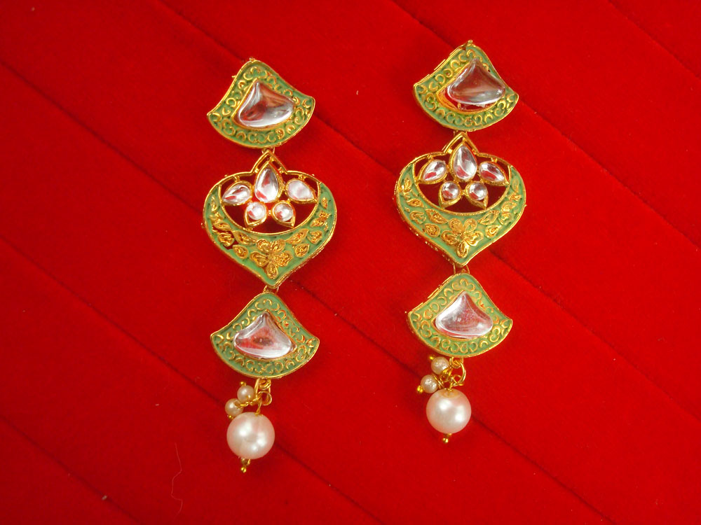 NH15E Daphne Attractive Designer Mint Green Shade Earring