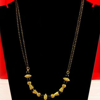 Classy Black Golden Daily Wear Mangalsutra Gift For Wife DM15