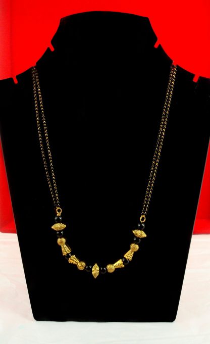 Classy Black Golden Daily Wear Mangalsutra Gift For Wife DM15