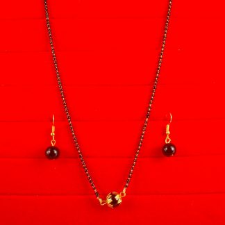 Daily Wear Classy Indo Western Black Mangalsutra Earring DM16