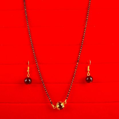 Daily Wear Classy Indo Western Black Mangalsutra Earring DM16