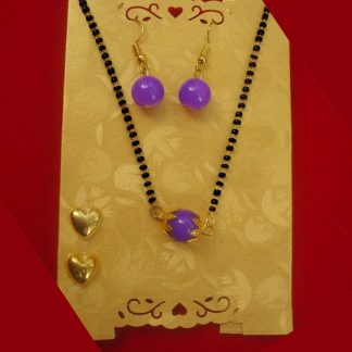 Daily Wear Classy Indo Western Purple Mangalsutra Earring DM17