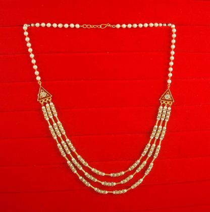 Daily Wear Classy Sleek Golden Zircon Chain For Girls DC14