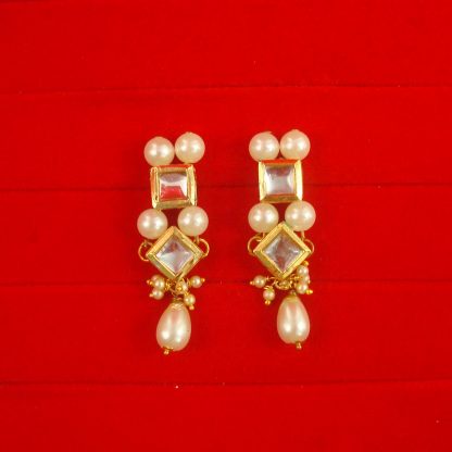Ethnic Party Wear Designer Stunning Kundan Pearl Necklace Set NH21