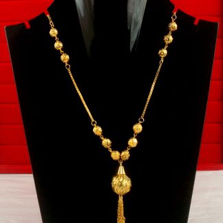 Wedding Wear Golden Long Chain With Golden Balls Gift For Her DC18
