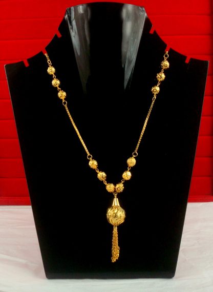 Wedding Wear Golden Long Chain With Golden Balls Gift For Her DC18