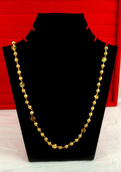 Wedding Wear Royal Look Golden Ball Necklace Chain DC20