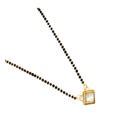 Bollywood Style Square Kundan Work Mangalsutra Gift For Wife DM27