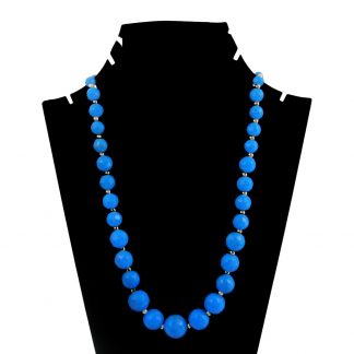 Classy Unique Blue Onyx Chain Christmas Gift For Wife Onyx22