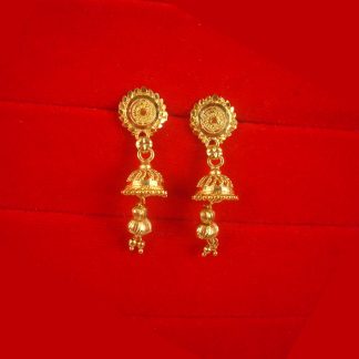 Golden Tone Traditional Wedding Wear Hanging Earring Gift For Wife JH85