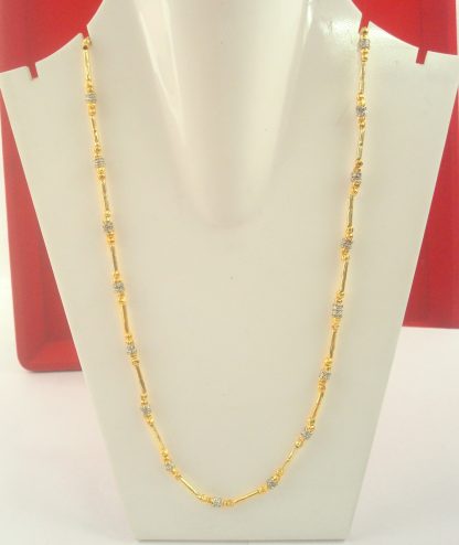 Daily Wear Stylish Sleek Golden Zircon Chain Gift For Rakhi DC21