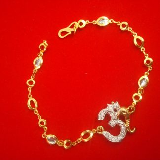 Designer OM Bracelet Girlish Wear For Christmas Celebration