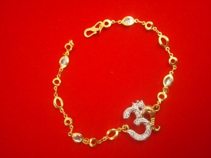 Designer OM Bracelet Girlish Wear For Christmas Celebration