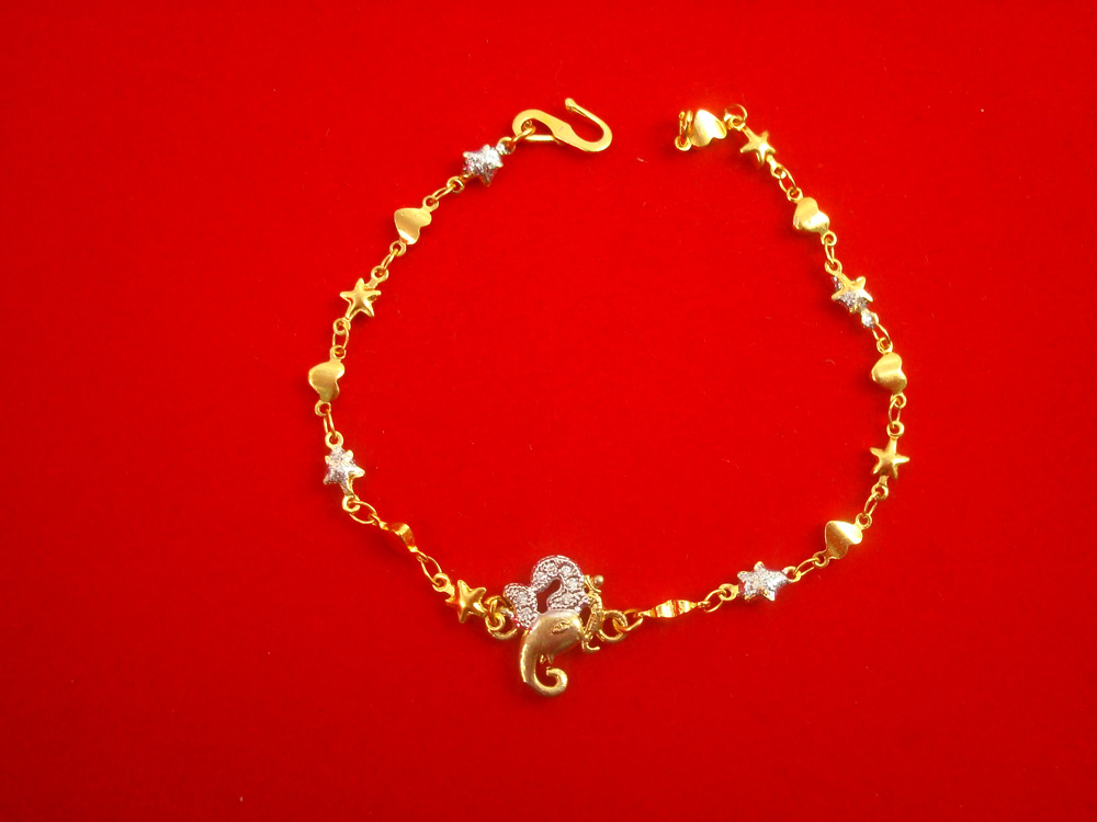 Designer OM Ganesha Bracelet Girlish Wear For Christmas Celebration