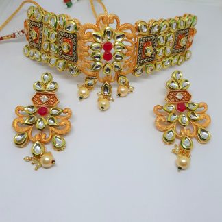 Designer Royal Look Heavy Kundan Necklace For Bridals Gift For Diwali NH47