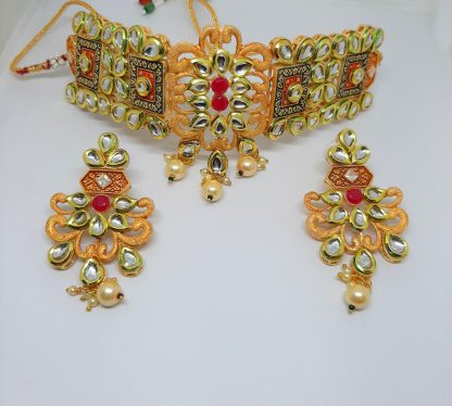 Designer Royal Look Heavy Kundan Necklace For Bridals Gift For Diwali NH47