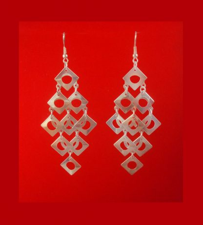 Silver Fashion Earring For College Wear With Indo Western Dresses