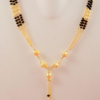 Daily Wear Fine Finish Three Line Mangalsutra for Women,Karwa Chauth Gift for Wife DM37