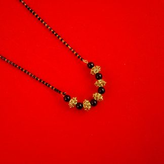 Daily Wear Golden Black Oxidized Mangalsutra Gift For Her DM32
