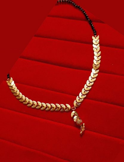 Daily Wear Golden Small Designer Sleek Mangalsutra Gift For Wife DM21