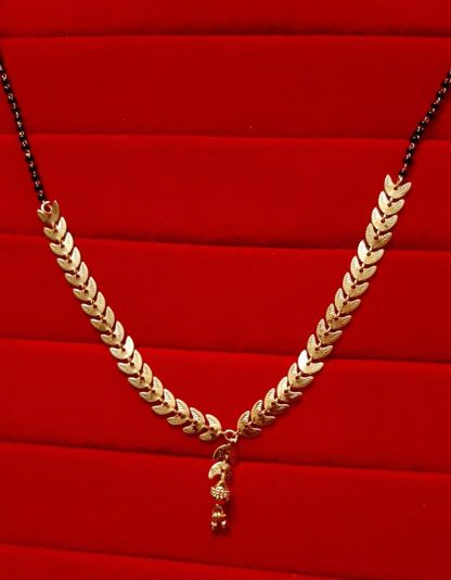 Daily Wear Golden Small Designer Sleek Mangalsutra Gift For Wife DM21