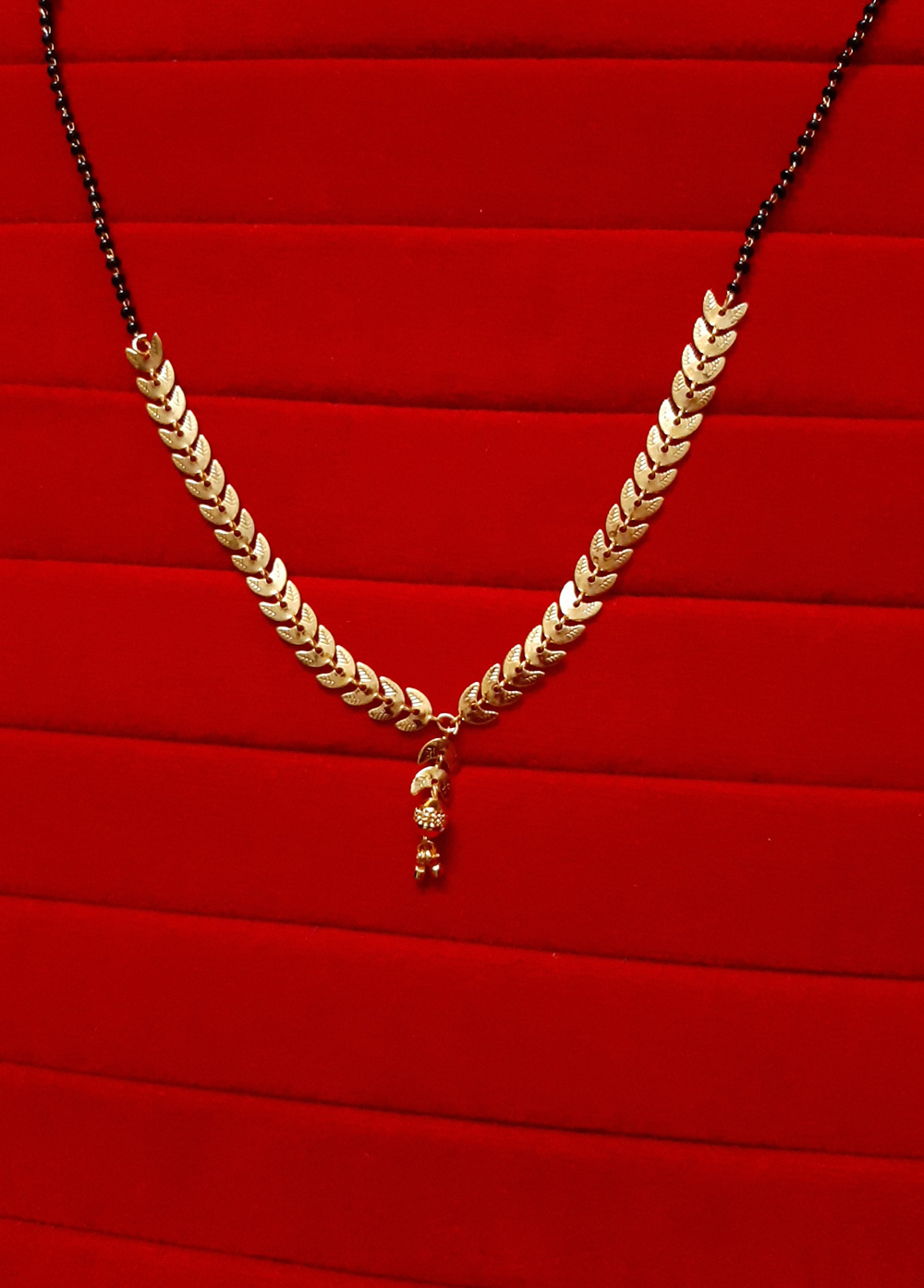 Daily Wear Golden Small Designer Sleek Mangalsutra Gift For Wife DM21 