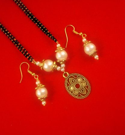 Designer Daily Wear Creamy Mangalsutra Gift For Karwa Chauth DM38