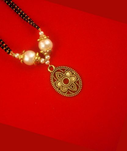 Designer Daily Wear Creamy Mangalsutra Gift For Karwa Chauth DM38