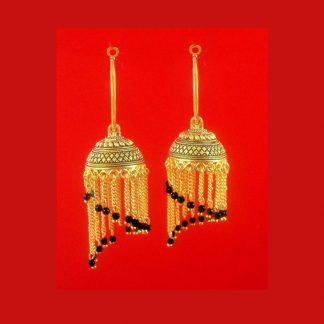 Golden Jhumka Bali Hoop Earrings Diwali Gift For Women and Girl JH97