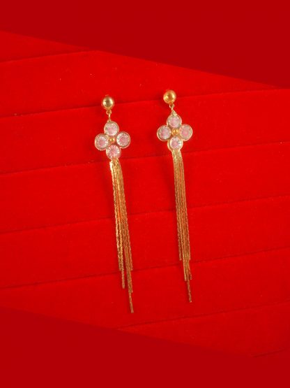 Indo Western Wear Golden Hanging Earring Gift For Her FE71