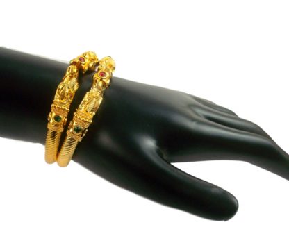 Wedding Wear Golden Adjustable Bangle Gift For Karwa Chauth BN11