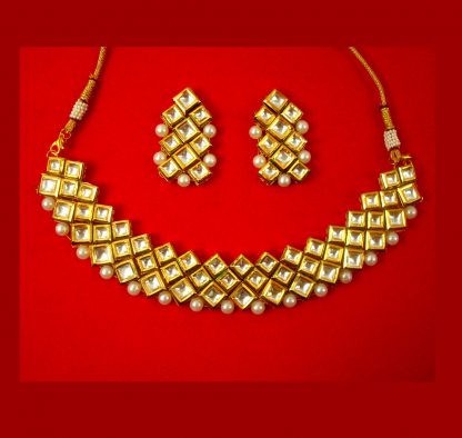 Bollywood Style Royal Look Premium Kundan Bridal Necklace Earring Set Especially Gift For Diwali NH57