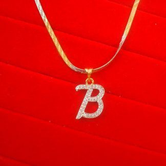 B - Alphabet, Daphne Zircon Pendant for Men or Women, Casual Wear Gift