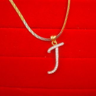 J - Alphabet, Daphne Zircon Pendant for Men or Women, Casual Wear Gift